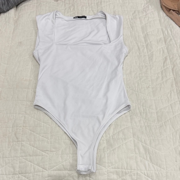 Zara Tops - Zara Classic White Bodysuit